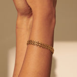 Popcorn Chain 18K Gold Bracelet