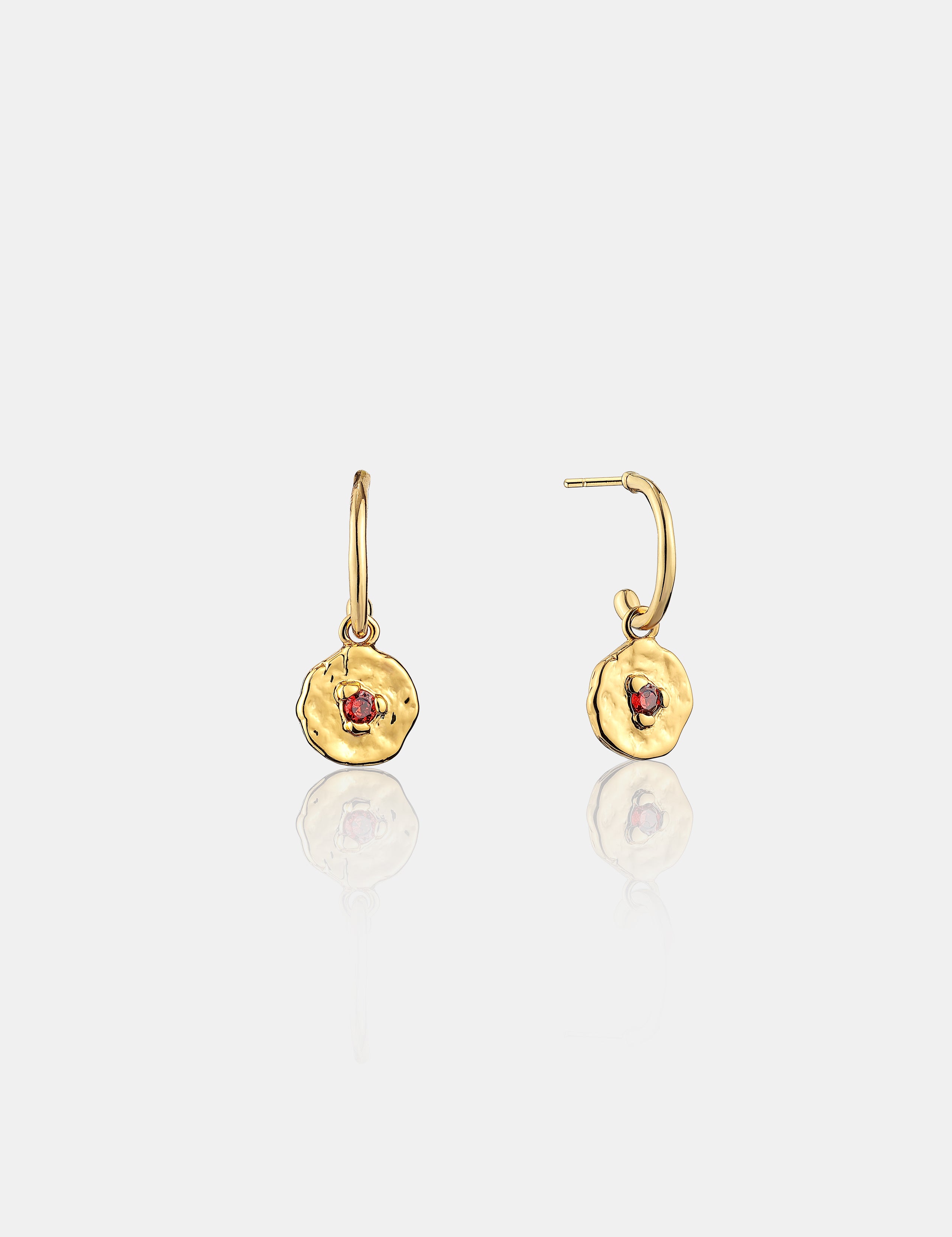 Birthstone 18K Gold Plated Earrings