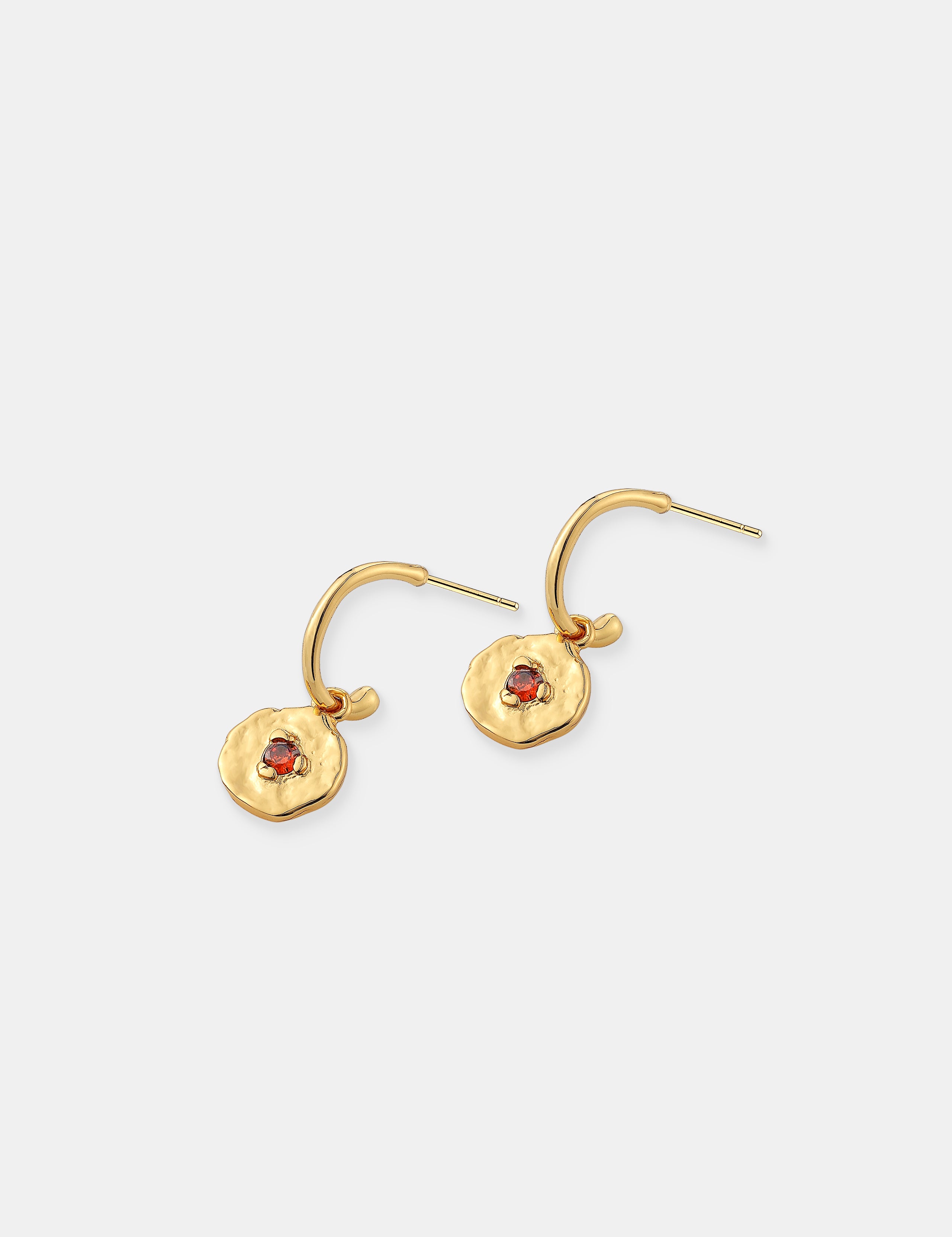 Birthstone 18K Gold Plated Earrings