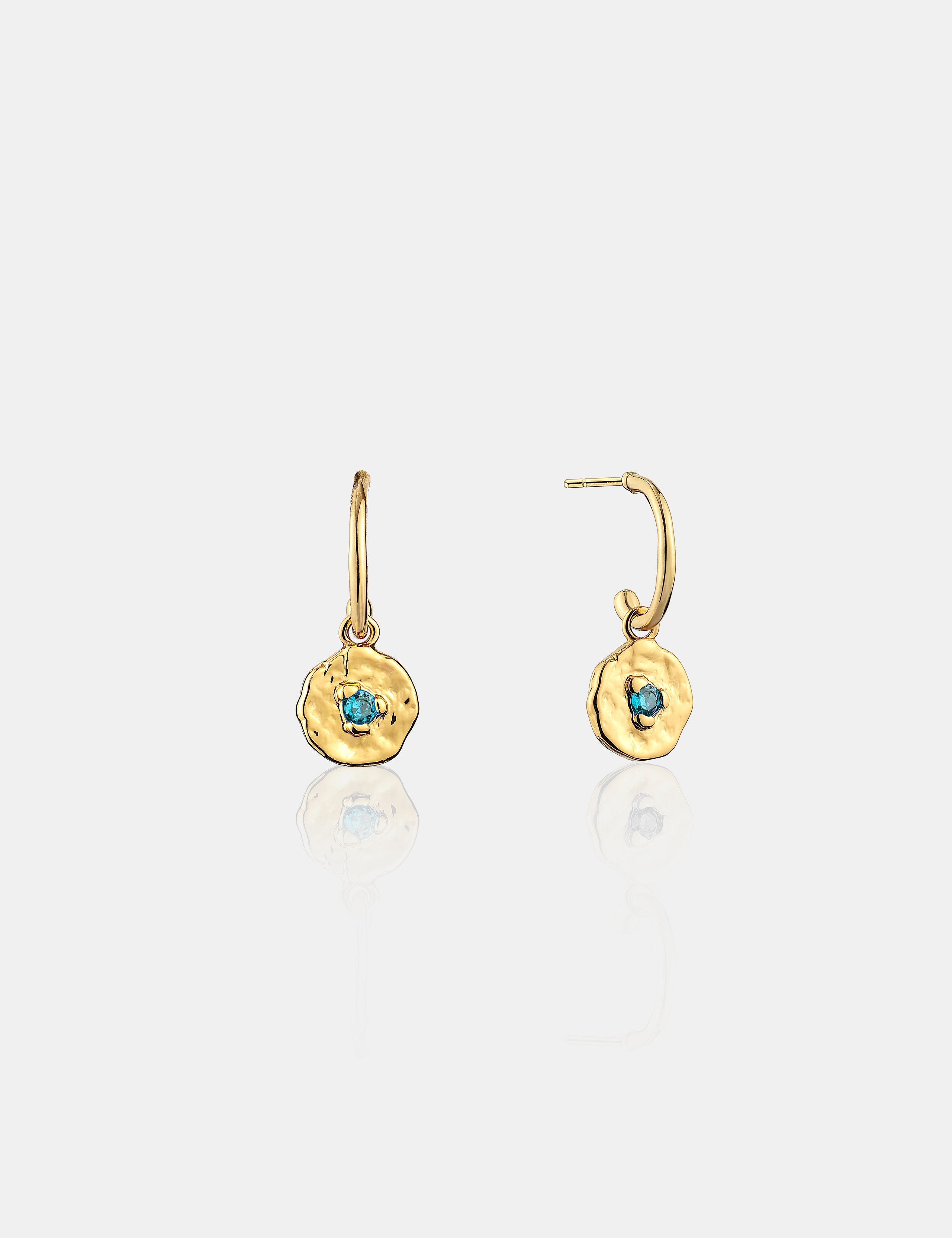 Birthstone 18K Gold Plated Earrings