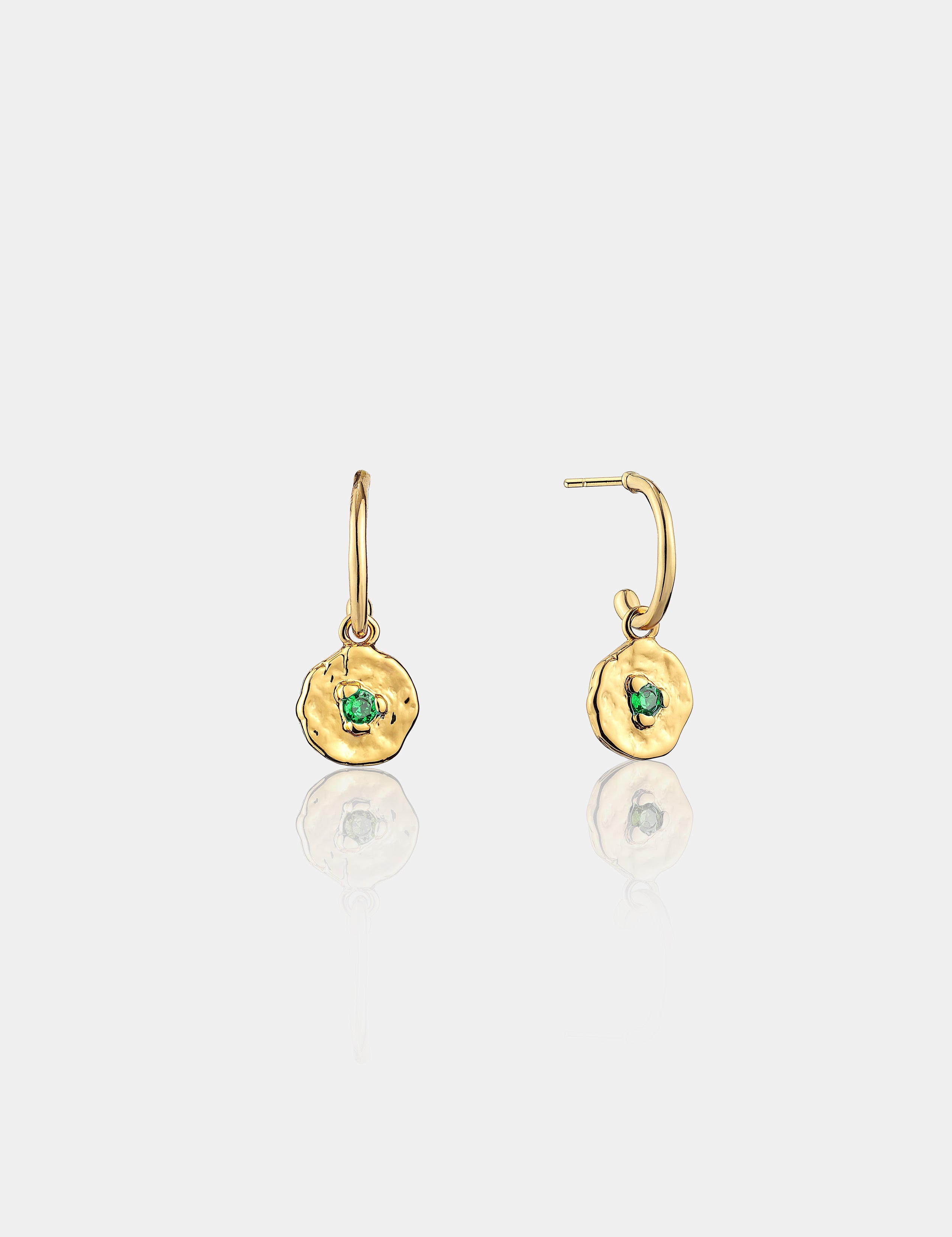 Birthstone 18K Gold Plated Earrings