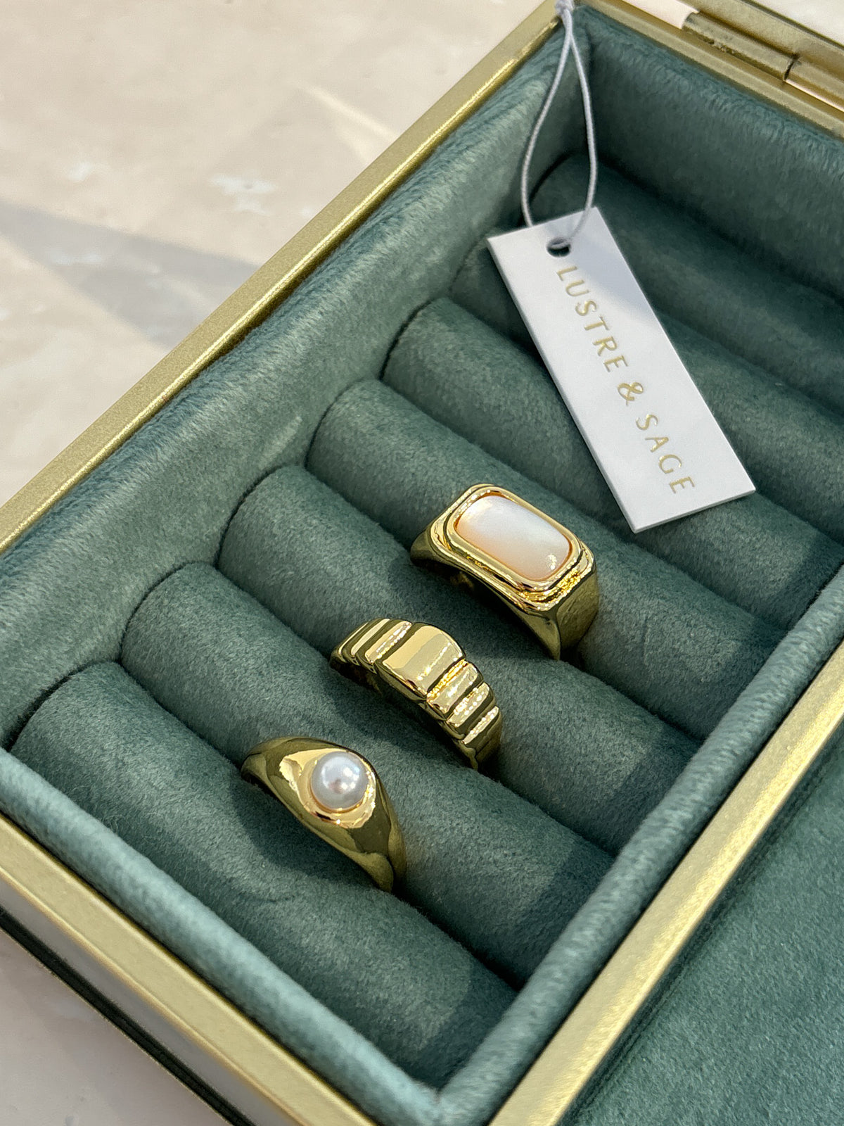 Daily Ring Stack 18K Gold Plated Daily Stacker Rings 3set