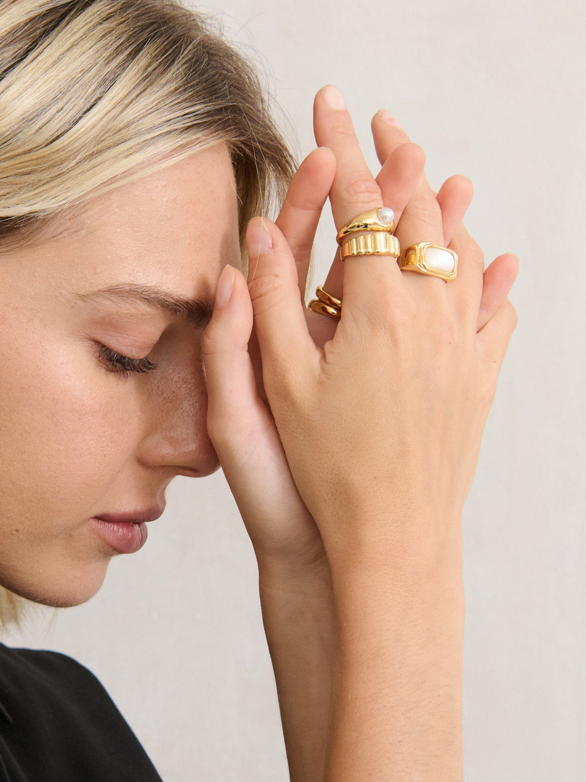 Daily Ring Stack 18K Gold Plated Daily Stacker Rings 3set – Angels Whisper Accessories