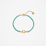 Harry 18K Gold Plated Bracelet in Green
