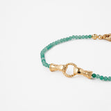 Harry 18K Gold Plated Bracelet in Green