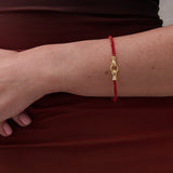 Harry 18K Gold Plated Bracelet in Red