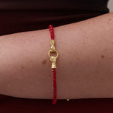 Harry 18K Gold Plated Bracelet in Red