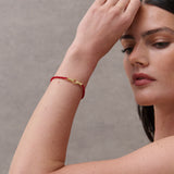 Harry 18K Gold Plated Bracelet in Red