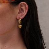 Rome Heart 18K Gold Plated Earrings