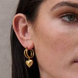 Rome Heart 18K Gold Plated Earrings