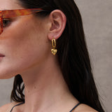 Rome Heart 18K Gold Plated Earrings
