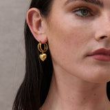 Rome Heart 18K Gold Plated Earrings