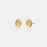 Swirl Stud 18K Gold Plated Earrings