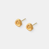 Swirl Stud 18K Gold Plated Earrings