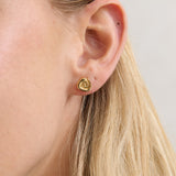 Swirl Stud 18K Gold Plated Earrings