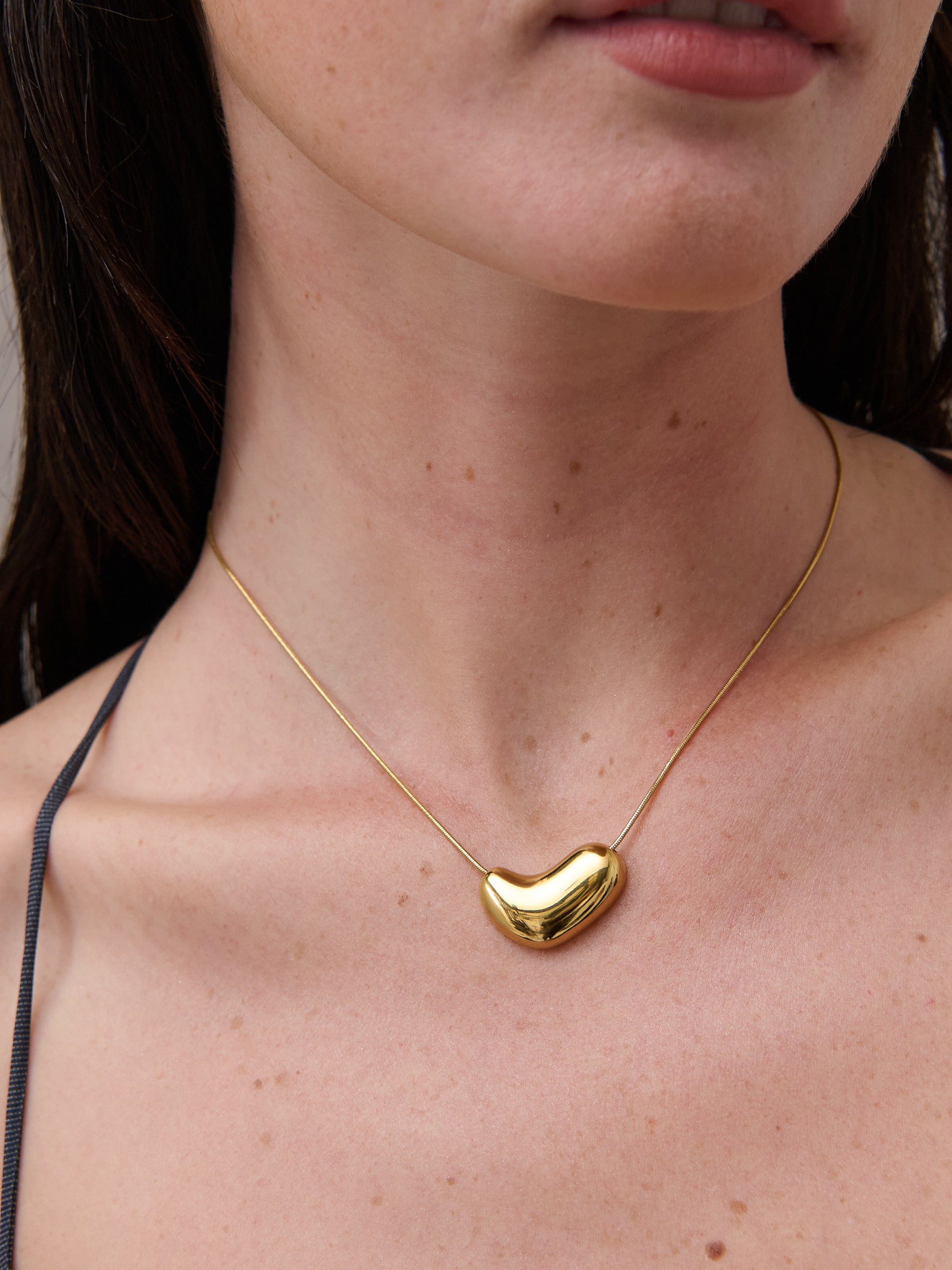 Bean Pendant 18K Gold Plated Necklace