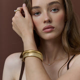 Bold Snake Magnetic Bangle in Gold