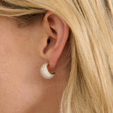 Diamanté Droplet 18K Gold Plated Earrings