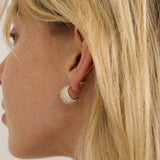 Diamanté Droplet 18K Gold Plated Earrings