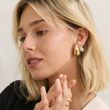 Diamanté Droplet 18K Gold Plated Earrings