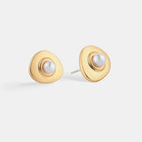 Victoria Matte 18K Gold Plated Earrings