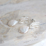 Messina Pearl Sterling Silver Plated Earrings