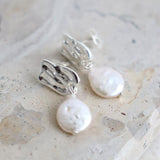 Messina Pearl Sterling Silver Plated Earrings