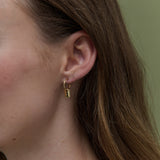 Hammered Drop 18K Gold Plated Earrings