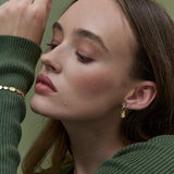 Hammered Drop 18K Gold Plated Earrings