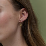Hammered Drop 18K Gold Plated Earrings