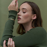 Hammered Drop 18K Gold Plated Earrings