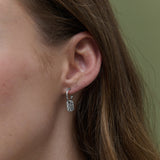 Hammered Drop Sterling Silver Plated Earrings