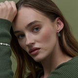 Hammered Drop Sterling Silver Plated Earrings