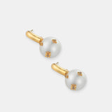 Layla Pearl Ball 18K Gold Plated Earrings