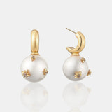 Layla Pearl Ball 18K Gold Plated Earrings