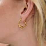 Bubble Hoop 18k Gold Plated Earrings