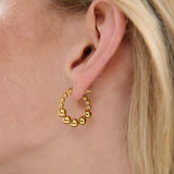 Bubble Hoop 18k Gold Plated Earrings