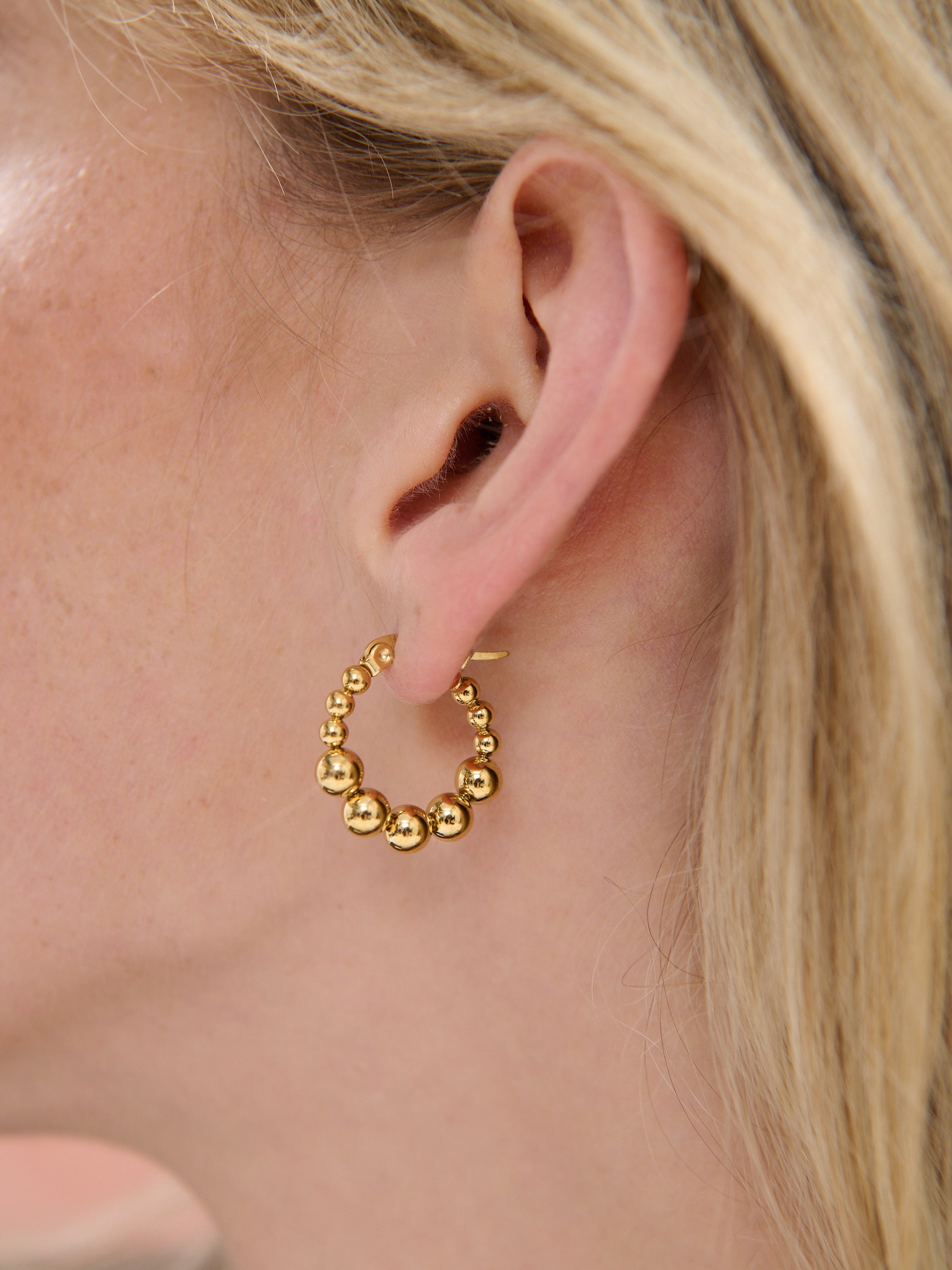 Bubble Hoop 18k Gold Plated Earrings