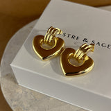 Tania Heart 18K Gold Plated Earrings