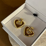 Tania Heart 18K Gold Plated Earrings