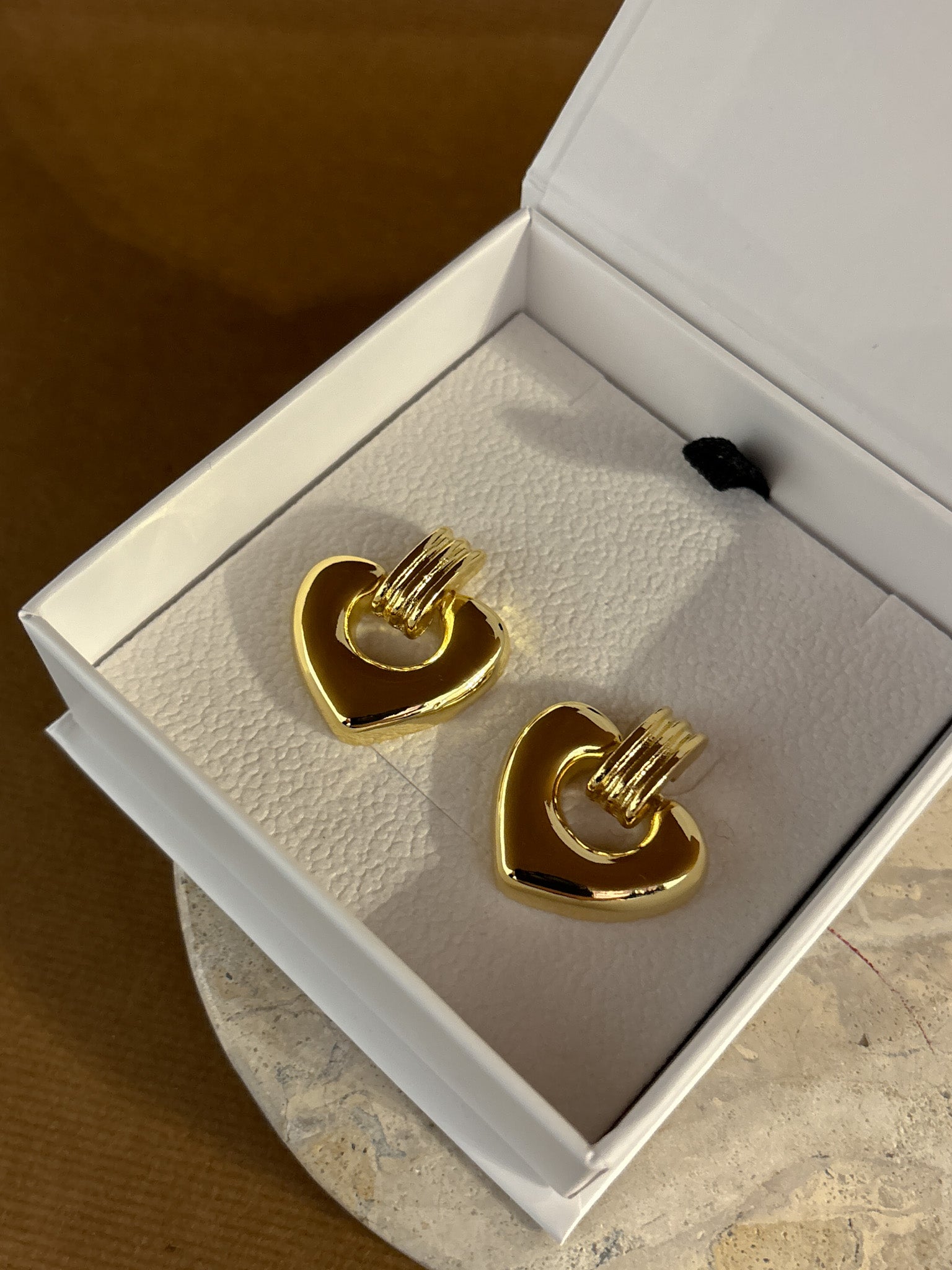 Tania Heart 18K Gold Plated Earrings