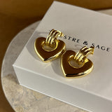 Tania Heart 18K Gold Plated Earrings