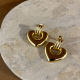 Tania Heart 18K Gold Plated Earrings