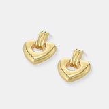 Tania Heart 18K Gold Plated Earrings
