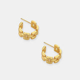 Popcorn Chain 18K Gold Plated Earrings