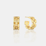 Popcorn Chain 18K Gold Plated Earrings