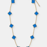 Charlotte 18K Gold Plated Necklace in Blue