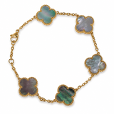 Charlotte 18K Gold Plated Bracelet in Ash