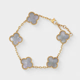 Charlotte 18K Gold Plated Bracelet in Ash