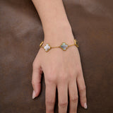 Charlotte 18K Gold Plated Bracelet in Ash
